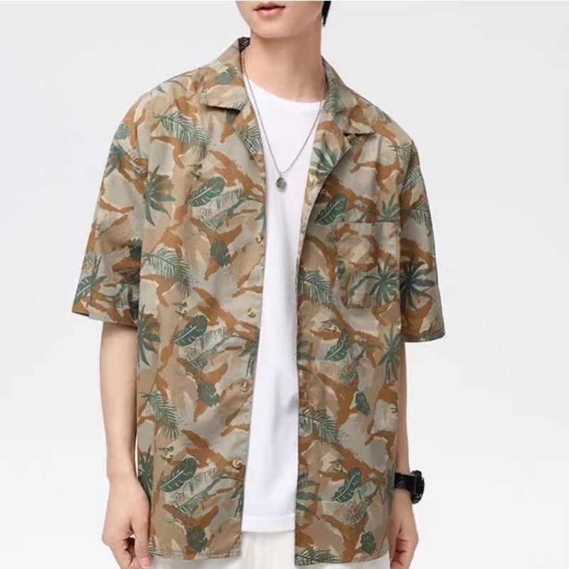 พร้อมส่ง M-3XL ใหม่2026 [ลายแคมปิ้ง-พลังใบ]    เสื้อฮาวาย เชิ้ต ชาย-หญิง ลายสงกรานต์  แขนสั้น สไตล์เกาหลี เสื้อแคมป์ปิ้ง ราคา ถูกที่สุด ดีลบีเคเค แกลเลอรีภาพที่ 2