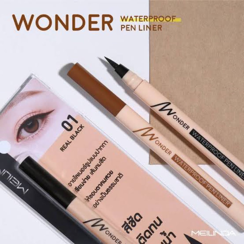 MC3103 Meilinda Wonder Waterproof Pen Liner อายไลน์เนอร์หัวปากกาฟองน้ำ 0.7กรัม