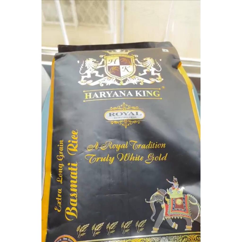 ข้าวสารบาสมาติ ROYAL ถุงสีดำ 1 กิโลกรัม *ราชาแห่งข้าวหอมอินเดียแท้ 100%*