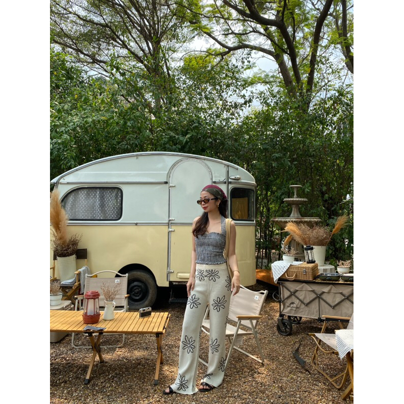 (พร้อมส่ง) BABY BLOOM KNIT PANTS