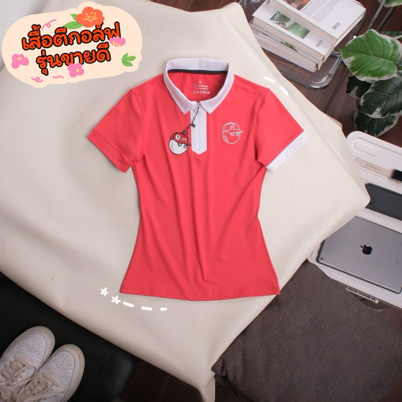 เสื้อโปโลผู้หญิง เสื้อกีฬา แขนสั้น สินค้าเข้าใหม่ พร้อมส่งในไทยจ้า