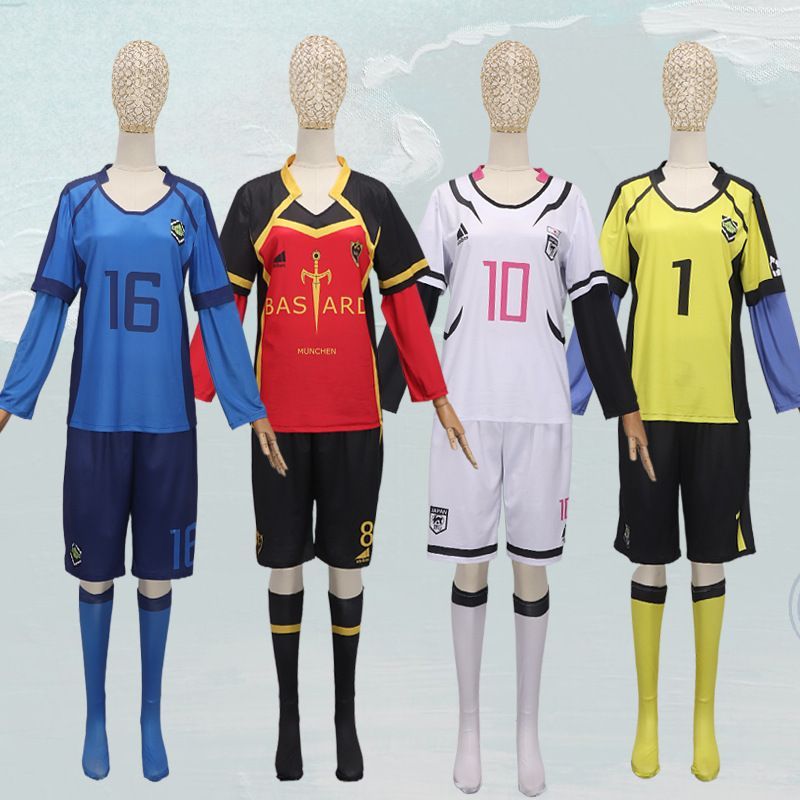 BLUELOCK blue prison jersey cos costume German team red and black ball uniform animation cosplay Jie Shiyi