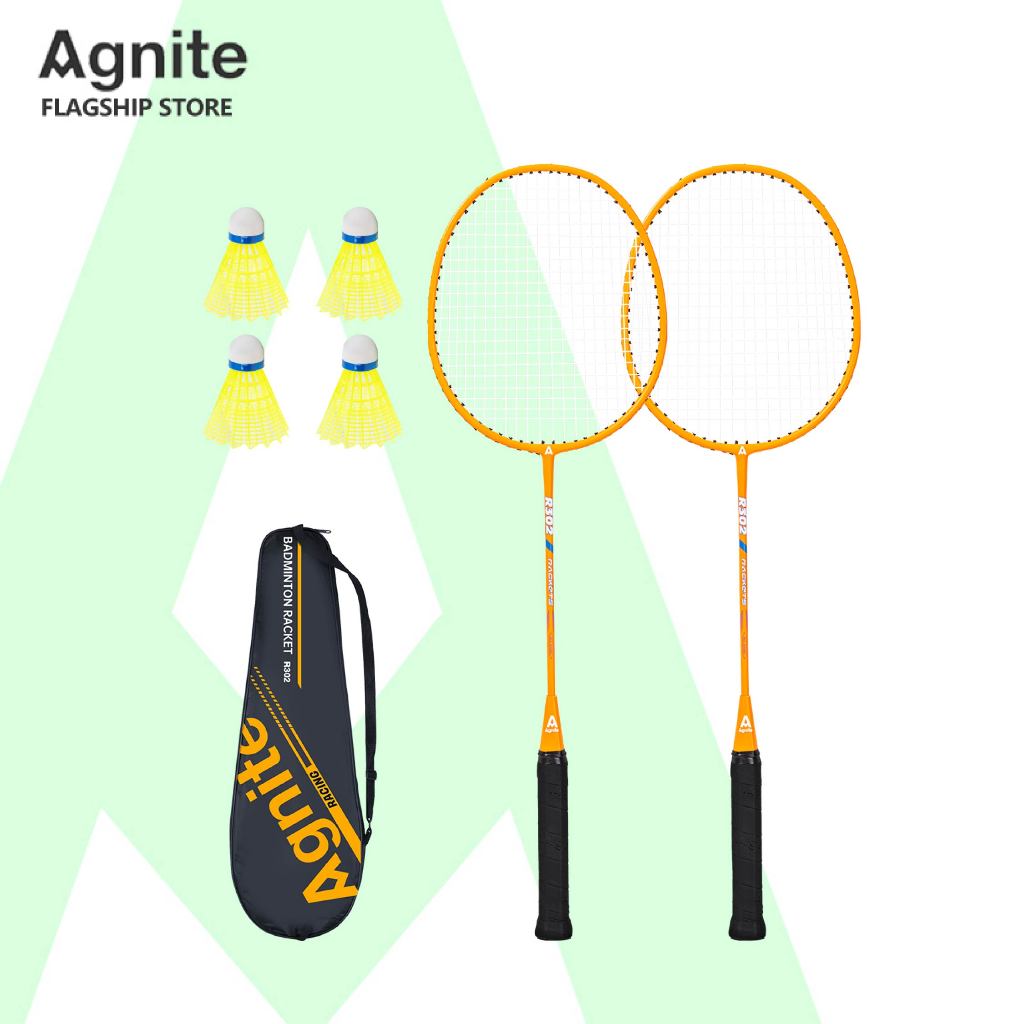 Agnite ไม้แบดมินตัน ไม้แบด แบดมินตัน พร้อมกระเป๋าใส่ไม้แบด ทนทาน Badminton Racket
