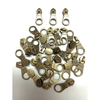 หัวซิปสำหรับซิปไนล่อนเบอร์5มีให้เลือก4สี/เหลืองรมดำ/รมดำ/สีด…