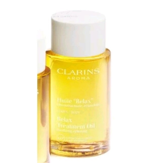 ลด 48% Clarins relax treatment oil 30ml. บำรุงผิวกาย ผลิต 05/2020  ขาย 450