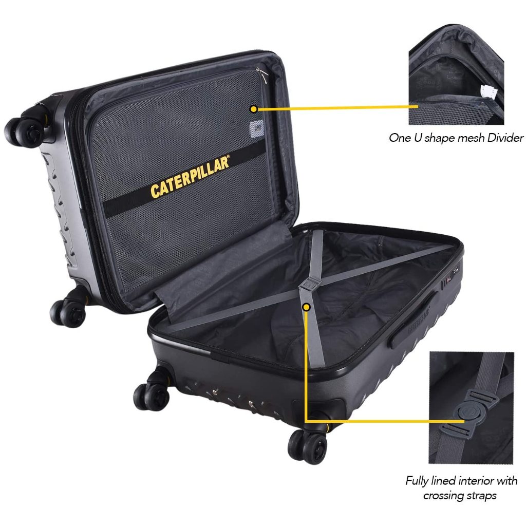 Caterpillar กระเป๋าเดินทาง รุ่นอินดัสเทรียล เพลท (Industrial Plate) - สีเหลือง