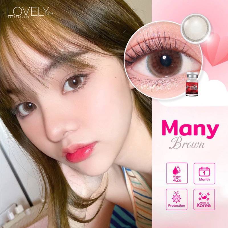 สายตาปกติ🌈Lovelylens🌈 Many brown Gray ใส่แล้วตาหวาน 💖รุ่นฮิตขายดีตลอดกาลจากเกาหลี🔥