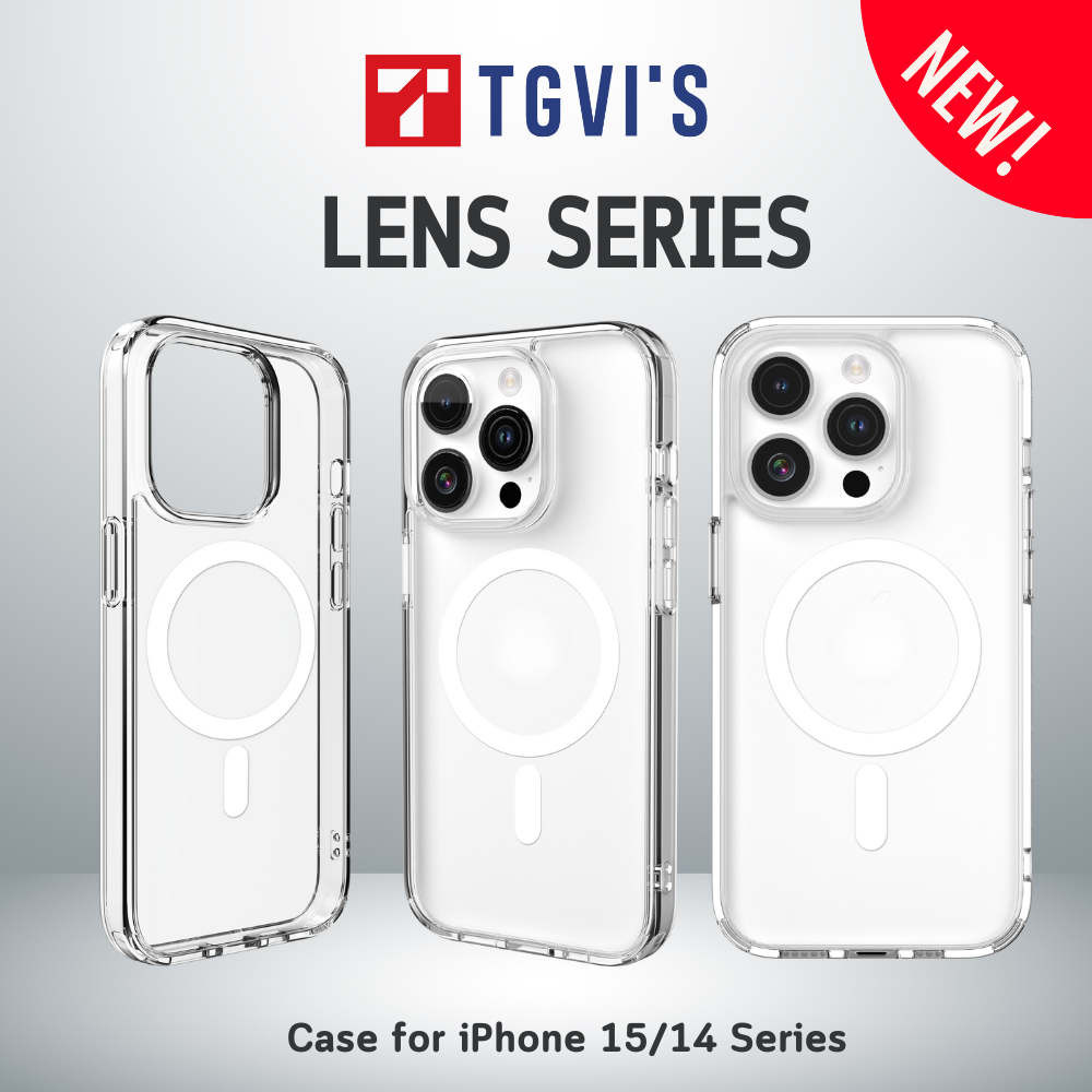 TGVI'S LENS Series เคสใสกันกระแทก สำหรับ iPhone 15/14 Series