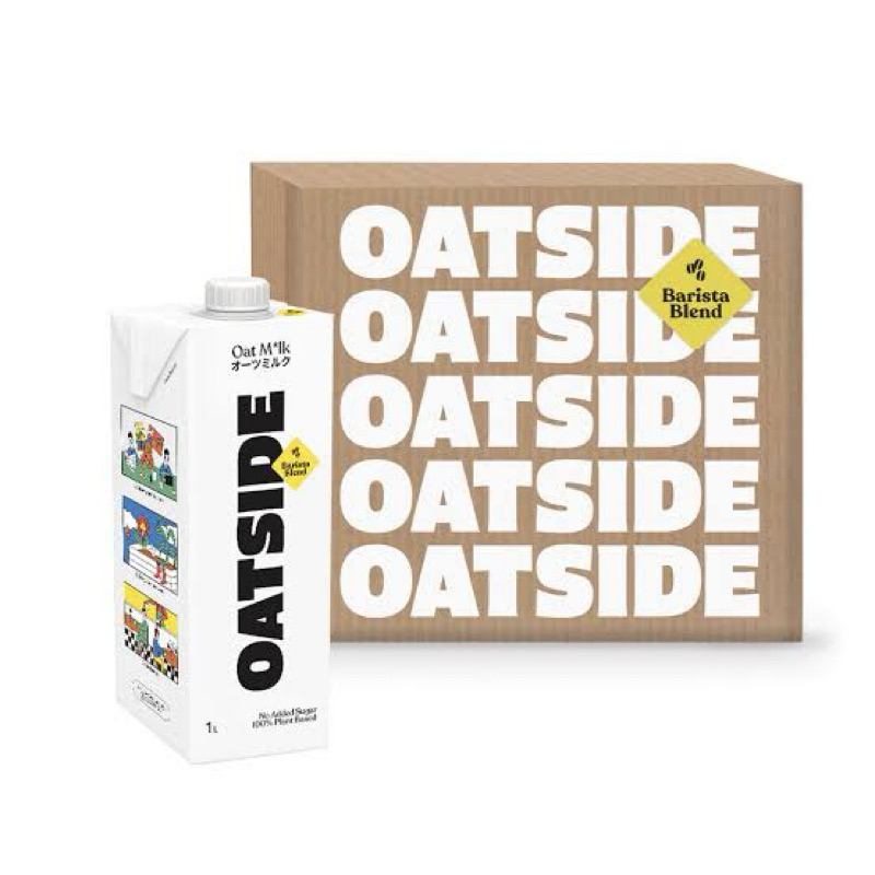 OATSIDE Oatmilk Barista Blend 1L Packs 1X6 / โอ๊ตไซด์ เครื่องดื่มน้ำนมข้าวโอ๊ต 1 ลิตร รสบาริสต้าเบลน