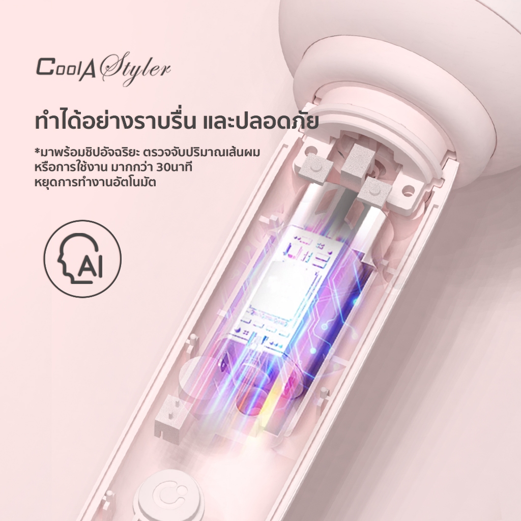 CoolAstyler  เครื่องม้วนผม Candy 2 38MM  ทำลอน ม้วนง่าย    มีมอก. รับประกัน 1 ปี รูปที่ 4