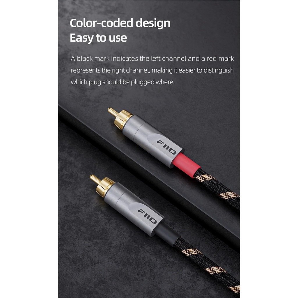 [-ประกันศูนย์ไทย-] FiiO LR-RCA4 สาย Dual RCA Analog ของแท้ ตัวนำทองแดง 5N ชุบเงิน 164 แกน - รูปที่ 4