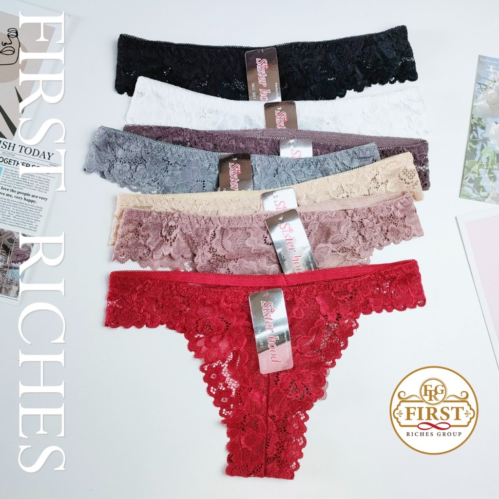 กางเกงใน จีสตริง สุดเซ็กซี่ สวยแซบ G-string sister hood 981 ผ้าลูกไม้เนื้อนิ่มใส่สบาย