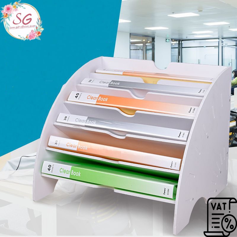 （M511)ชั้นวางเอกสารแนวโค้ง วางของ วางเครื่องเขียนบนโต๊ะ อุปกรณoffice แบบใหม่