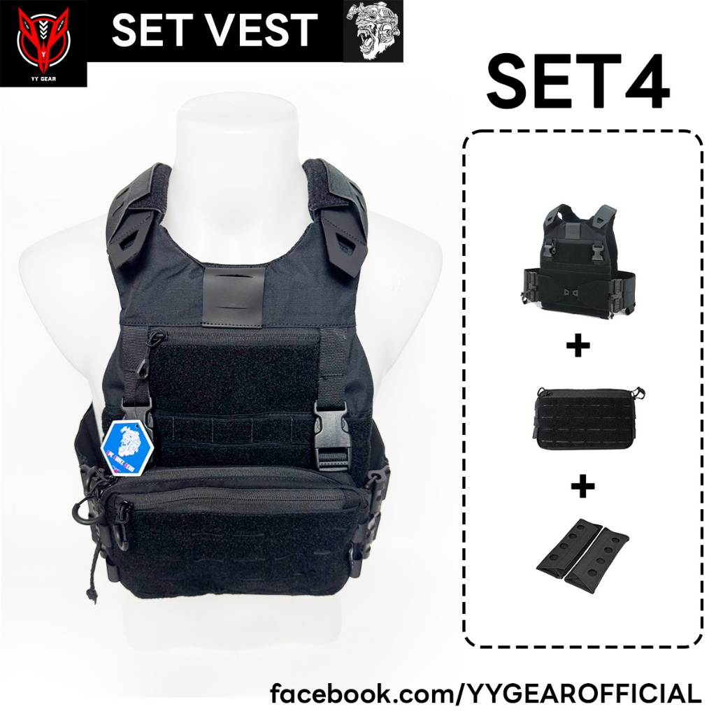 Ape Force Gear - เสื้อเกราะยุทธวิธี SET4 POUCH ZIP