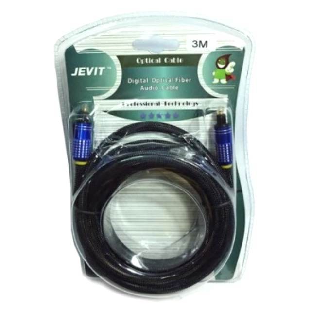 JEVIT สาย Optical Audio Jevit - Digital Optical Fiber Audio Cable แบบสายถักอย่างดี 3m