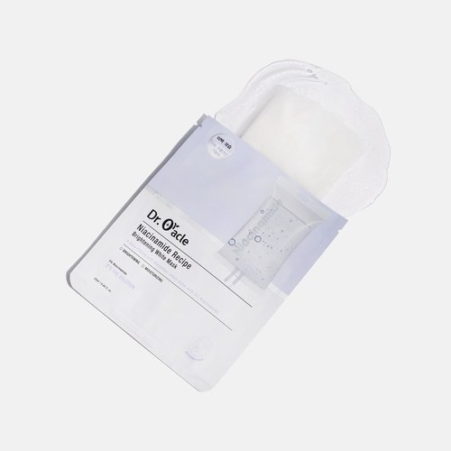 Dr.Oracle Niacinamide Recipe Brightening Mask 25mL มาส์กผิวกระจ่างใส ลดเลือนจุดด่างดำ ผิวชุ่มชื้น เรียบเนียนขึ้น