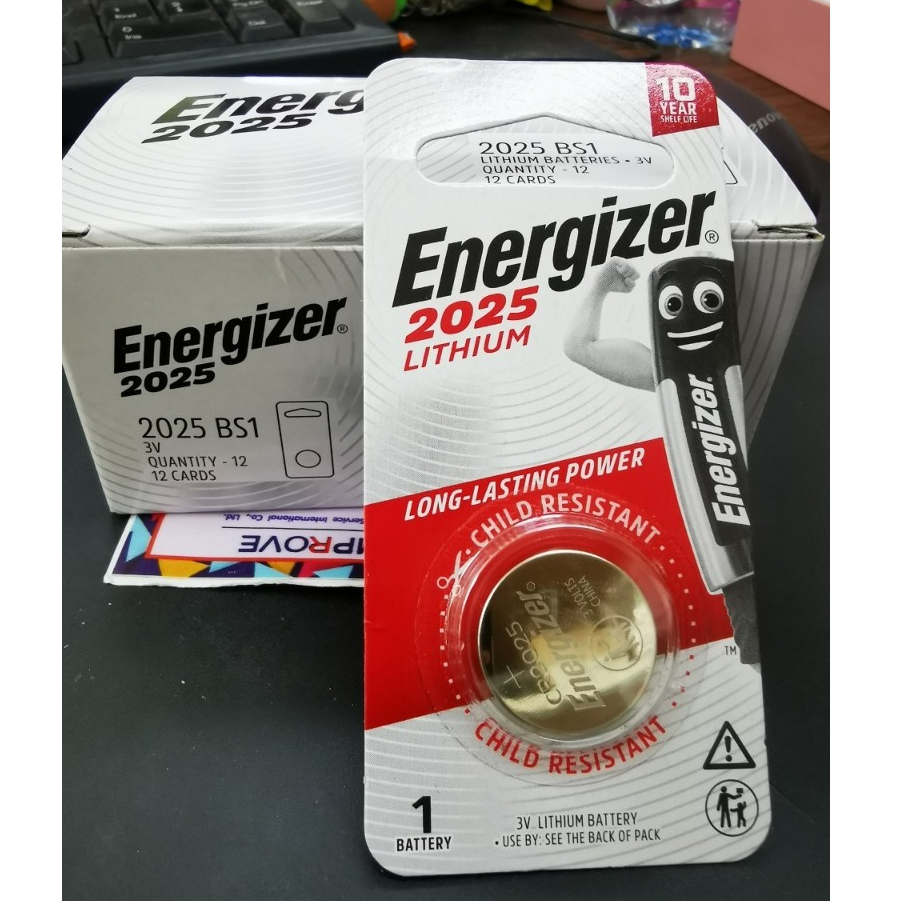 2025 ถ่านกระดุม ถ่านรีโมท ถ่านกระดุมลิเธี่ยม Energizer CR2025 แท้-ประกันศูนย์ไทย ป้ายไทย เอ็นเนอร์ไจ