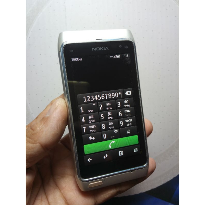 Nokia N8 มือสอง สีเงิน รอยรอบตัว