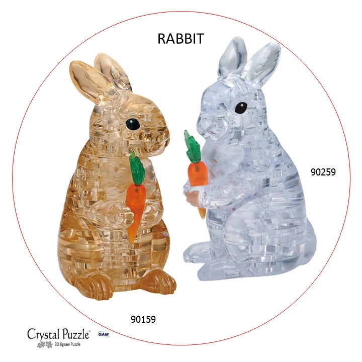 3D Crystal Puzzle ของเล่นตัวต่อสามมิติ Rabbit ของแท้100% ดีไซน์จากญี่ปุ่น สินค้าพร้อมส่ง