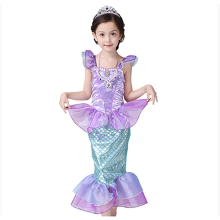 (พร้อมส่ง) ชุดเจ้าหญิงเด็ก เจ้าหญิง Elsa เอลซ่า Anna อันนา jasmine จัสมิน Snow White นางเงือก Mermaid Wednesday