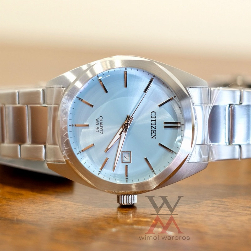 นาฬิกา CITIZEN รุ่น BI5110-54 (A,B,M,X) Quartz WR50 (เรือนเงิน/หน้าเงิน, ครีม, ฟ้า, เขียว)