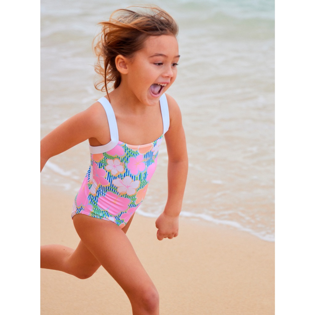 ROXY ชุดว่ายน้ำทูพีซสำหรับเด็กผู้หญิง 2-7 ปี TINY FLOWER ONE PIECE 241 ERLX103107-BKD6