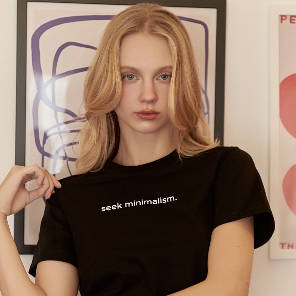 SEEK MINIMALISM | Black Basic Tee เสื้อยืดมินิมอล สีดำ ผ้าดี นุ่ม ไม่บาง เสื้อยืดผู้หญิง/ผู้ชาย ใส่สบาย แมทช์ง่ายทุกลุค
