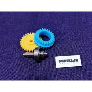 เฟืองซิ่ง หมก 3.5:1 ลูกปืนเดี่ยว 830ฝาดำ งาน CNC ครบชุด ใส่โครง FMA/AR/S2/VS - Mini4WD 830 Modified Super Speed Gear Set