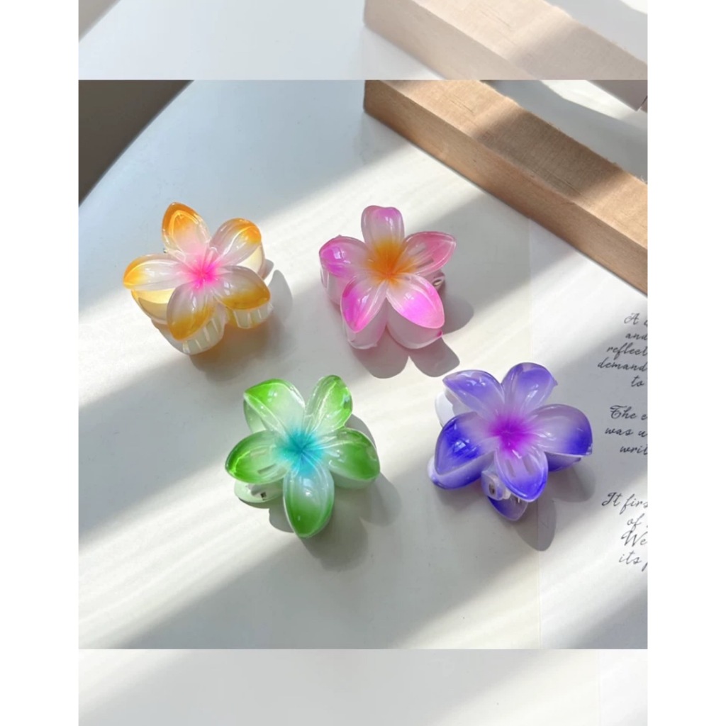 GBK-กิ๊บหนีบผมดอกลีลาวดีแฟชั่นดอกไม้ เครื่องประดับผม(พร้อมส่งจากไทย) - รูปที่ 3