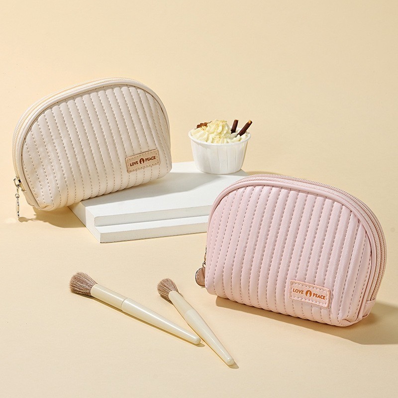ShopAt.Two[BG6749] กระเป๋าเครื่องสําอาง หนังpu กันน้ำ กระเป๋าอเนกประสงค์ แบบพกพา