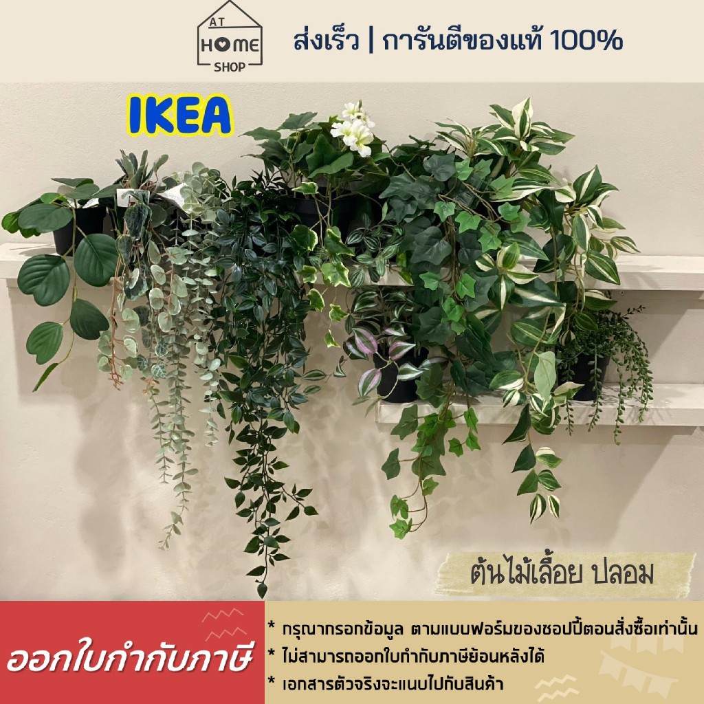 [ลด30% ในVDO] ⚡ ส่งเร็ว อิเกีย ต้นไม้ปลอม พร้อมกระถาง ไม้เลื้อย ไม้ด่าง พลูด่างปลอม IKEA