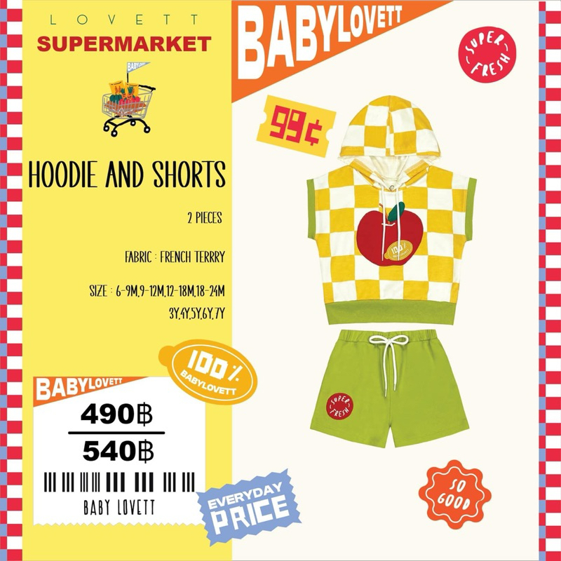 Babylovett Brand - Supermarket Collection Size 3Y New!!