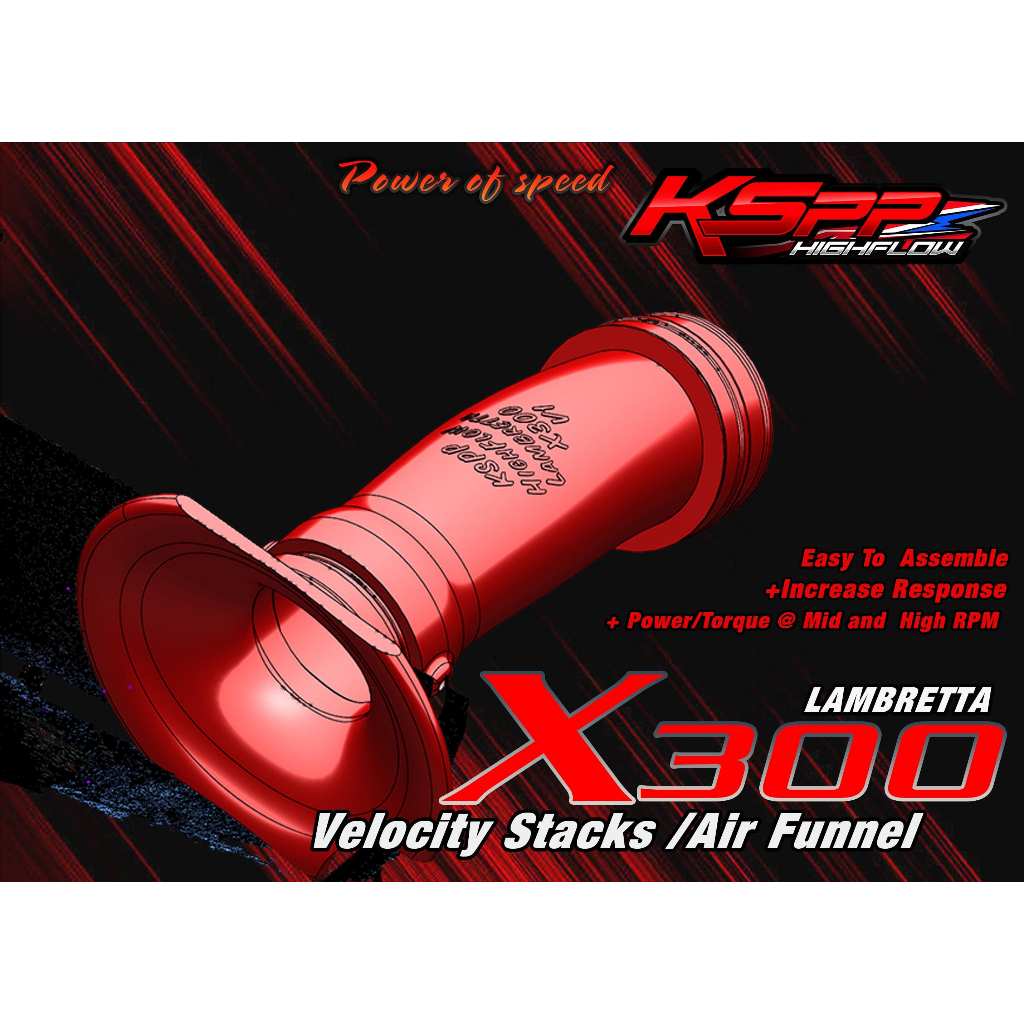 คอกรอง Lambretta X300 V200 ท่อกรองLambretta  X300V200  VelocityStack Lambretta  X300V200  [KSPP]