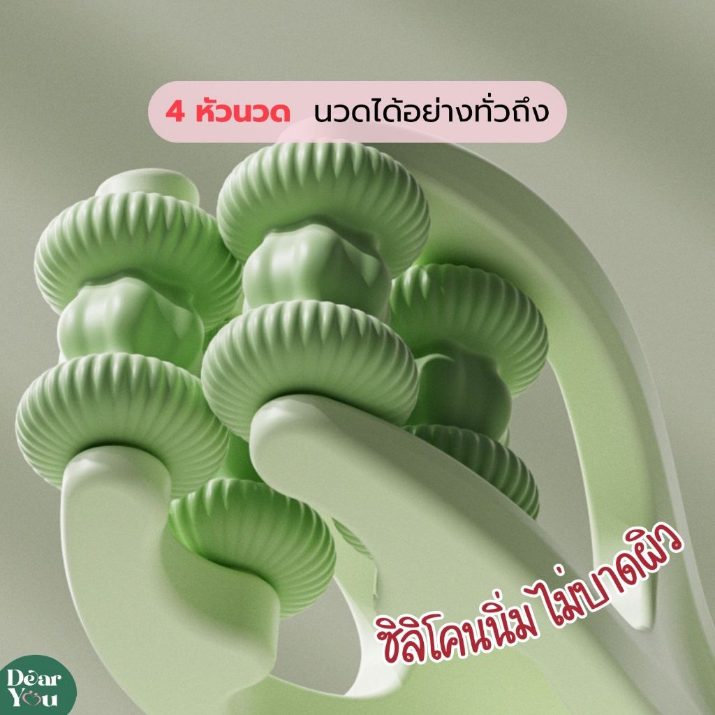 ไม้นวดนิ้วมือ เพิ่มลูกกลิ้ง 4 หัวนวด นิ่ม ไม่บาดผิว นวดได้เยอะมากขึ้น ผ่อนคลายสบายนิ้ว (พร้อมส่งจากไทย🔥) - รูปที่ 3