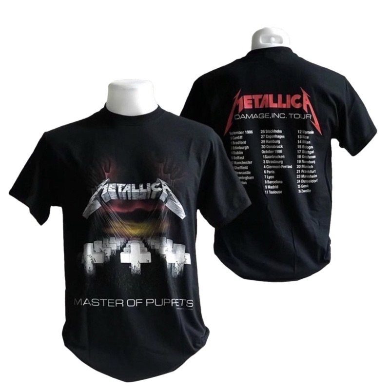 เสื้อวง METALLICA T-SHIRT ลาย MASTER OF PUPPETS EUROPEAN TOUR '86. (2020) ลิขสิทธิ์ของแท้ UK