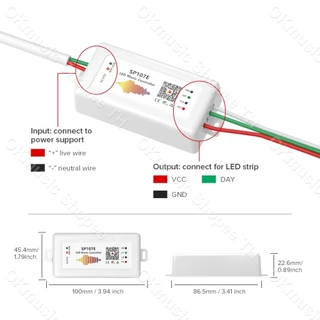 SP107E สไลด์ Light Band โทรศัพท์มือถือ sp107e music controller Bluetooth LED Controller 2811/2812B ตัวควบคุมเพลงบลูทูธ