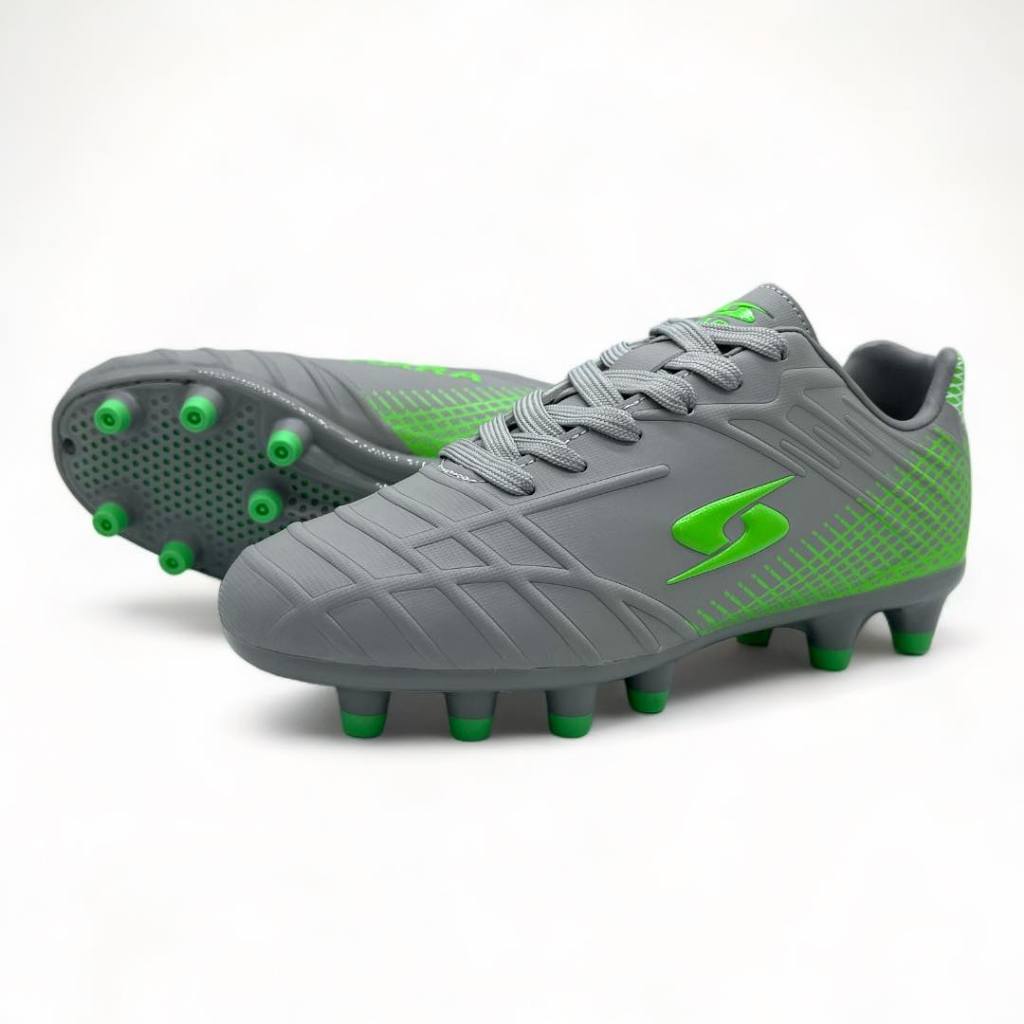 HARA Sports รองเท้าสตั๊ดเด็ก รองเท้าฟุตบอล สำหรับเด็ก รุ่น F27K สีเทาเขียว
