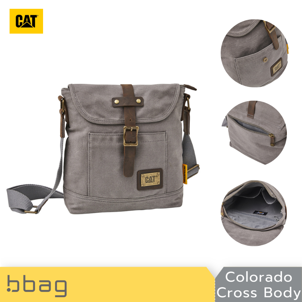 Caterpillar กระเป๋าสะพายข้าง 5 ลิตร รุ่น Colorado Cross Body 83981 ผ้าแคนวาส/หนังแท้