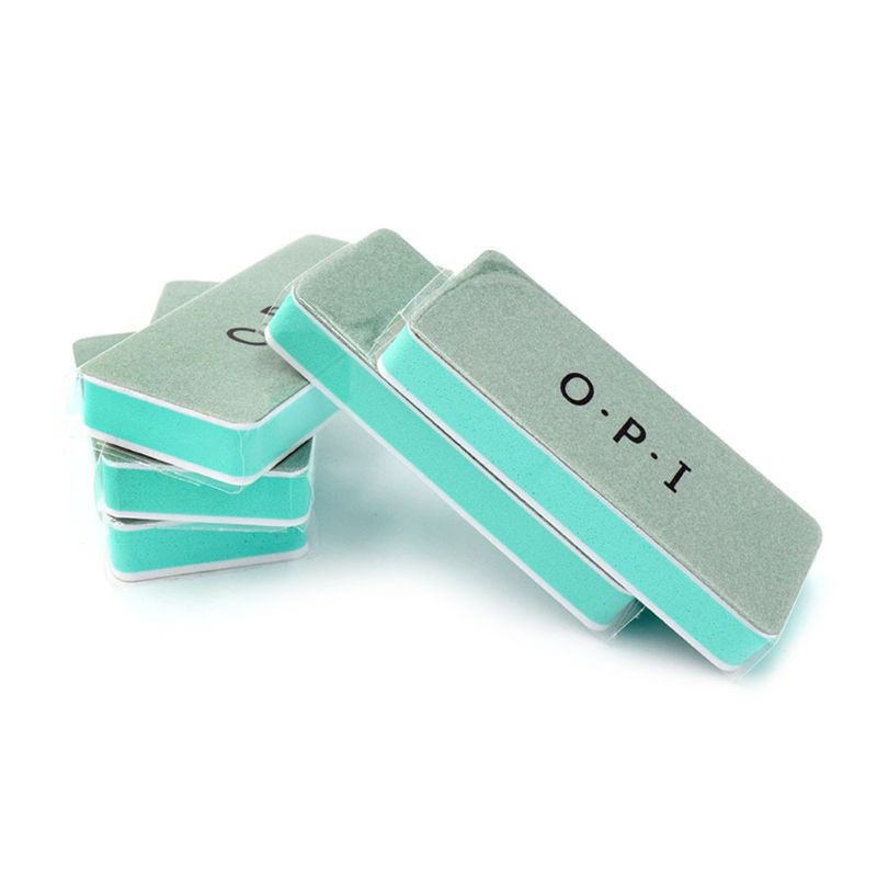 O.P.I 3.43x1.57x0.51in Silver Polishing Block เครื่องประดับขัดบาร์สองวิธีเล็บเครื่องมือขัด Sander 10