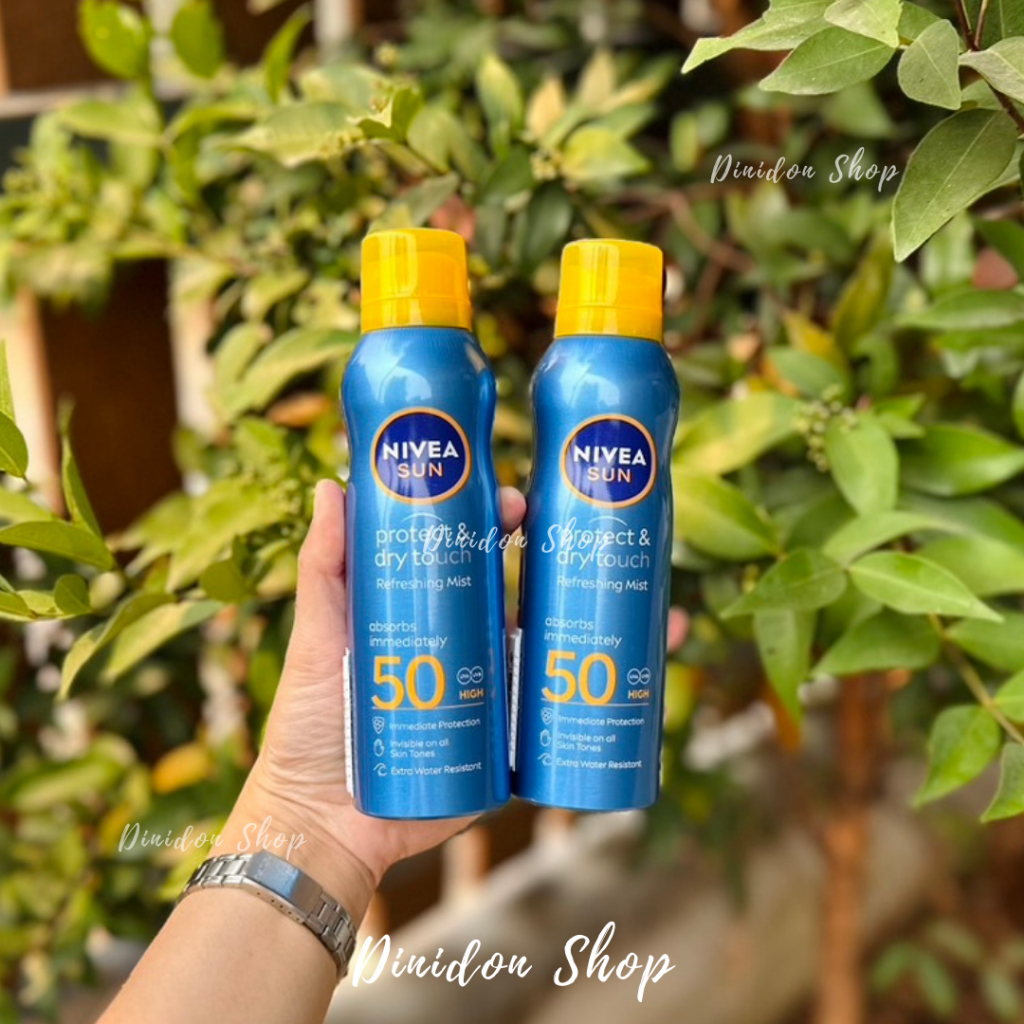 ((พร้อมส่ง)) สเปรย์กันแดด นีเวีย Nivea Sun Protect &amp; Dry Touch Refreshing Mist 200 ml.