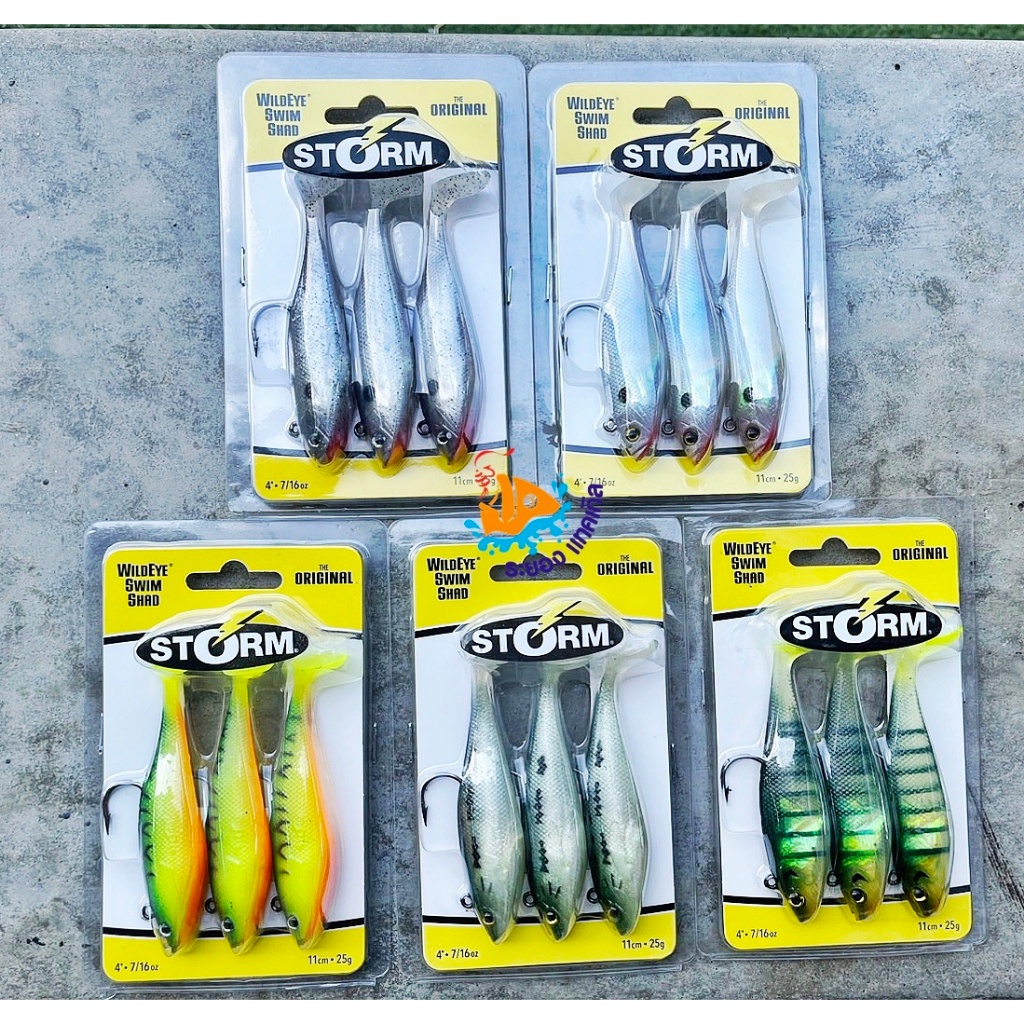 เหยื่อปลายาง STORM SWIM SHAD 11 ซม.& 8ซม. 