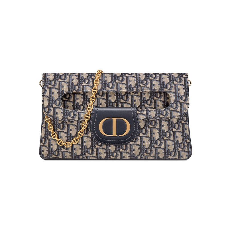 Dior/New Style/DIORDOUBLE/กระเป๋าสะพาย/กระเป๋าโซ่/กระเป๋าปัก/แท้ 100%