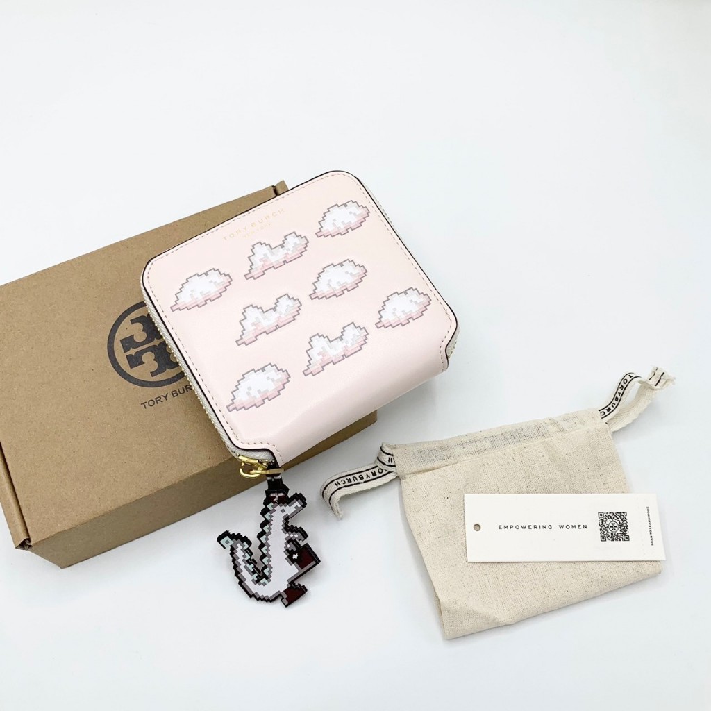 กระเป๋าสตางค์Tory Burch mini Wallet พร้อมกล่อง ( ขนาด 11x10 cm )