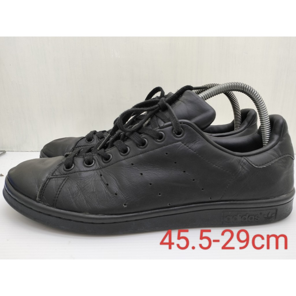 รองเท้าผ้าใบมือสอง adidas stan smith black size 45.5-29 cm ไซส์ใหญ่ งานคัดหัวสภาพดี สุดคุ้ม