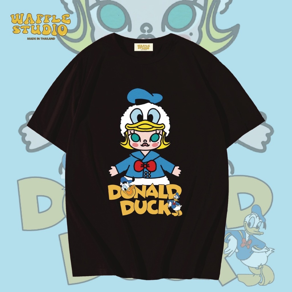 [ ส่งฟรี 🔥 ] WS0108 เสื้อยืดโอเวอร์ไซส์ เสื้อยืดเกาหลี ผ้าคอตตอน100% เสื้อยืด Molly มอลลี่ โดนัลดักส์ WAFFLE STUDIO - รูปที่ 2