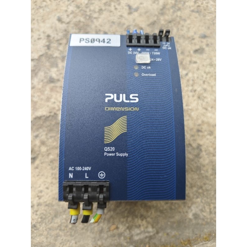 Power Supply  💥PULS💥🔥🔥 Model : QS20 OUTPUT 24V 20A. มือสอง