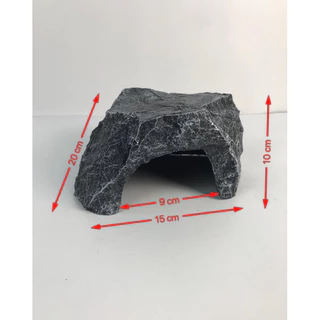 ถ้ำซ่อนตัวงานไฟเบอร์เรซิ่น(15*20*10cm)ตกแต่งตู้ปลาตู้สัตว์เลื้อยคลานตุ๊กแก,กิ้งก่ากบงู​​ตะขาบ​แมงมุม