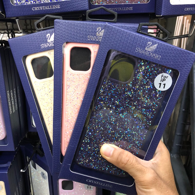 SWAROVSKI เคสกากเพชรงานแท้ ใช้สำหรับ iphone 11  13/14 13promax 14promax 14pro 15 15pro 15promax