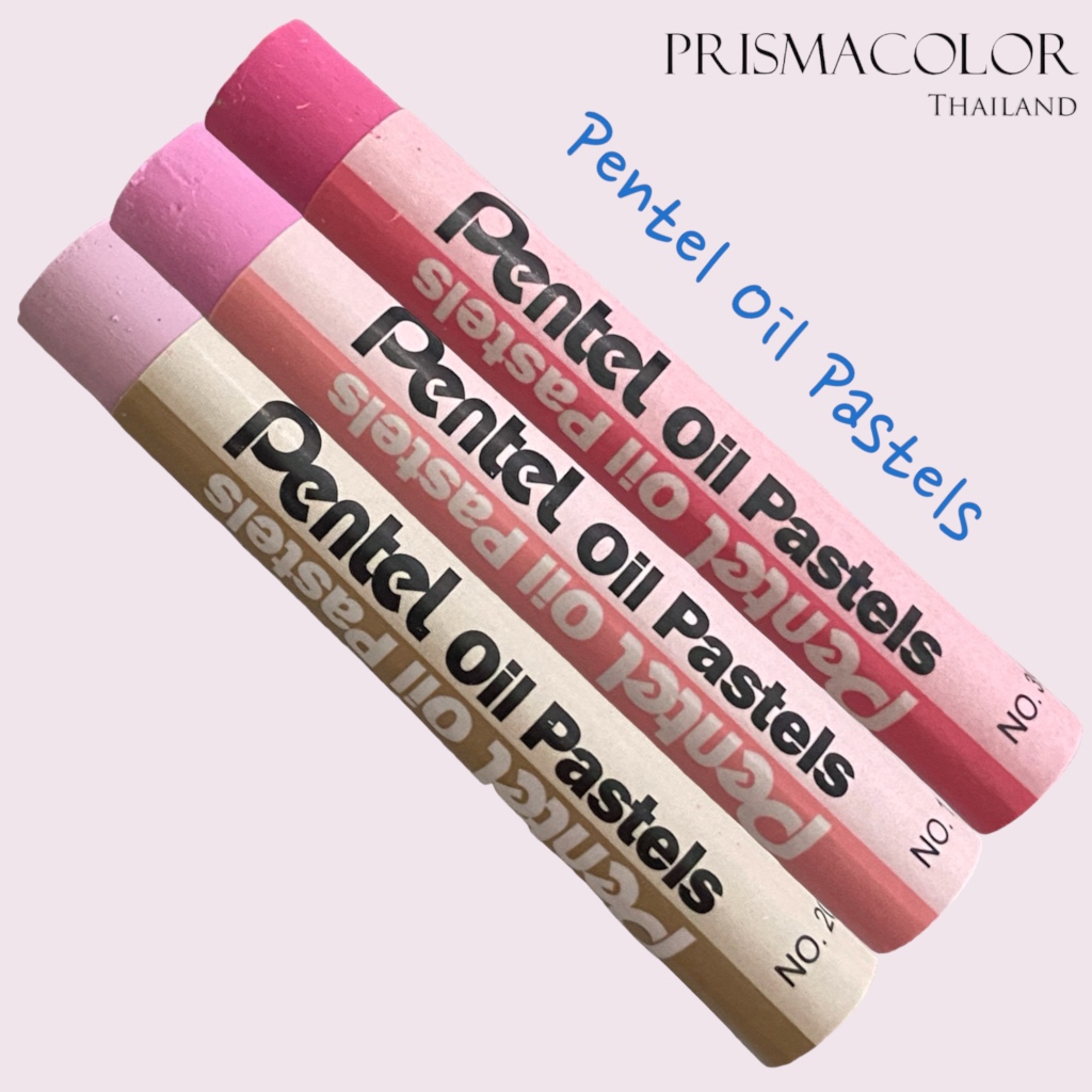 สีชอล์กน้ำมัน Pentel Oil Pastels กลุ่มสีชมพู (จำหน่ายแบบแยกแท่ง)