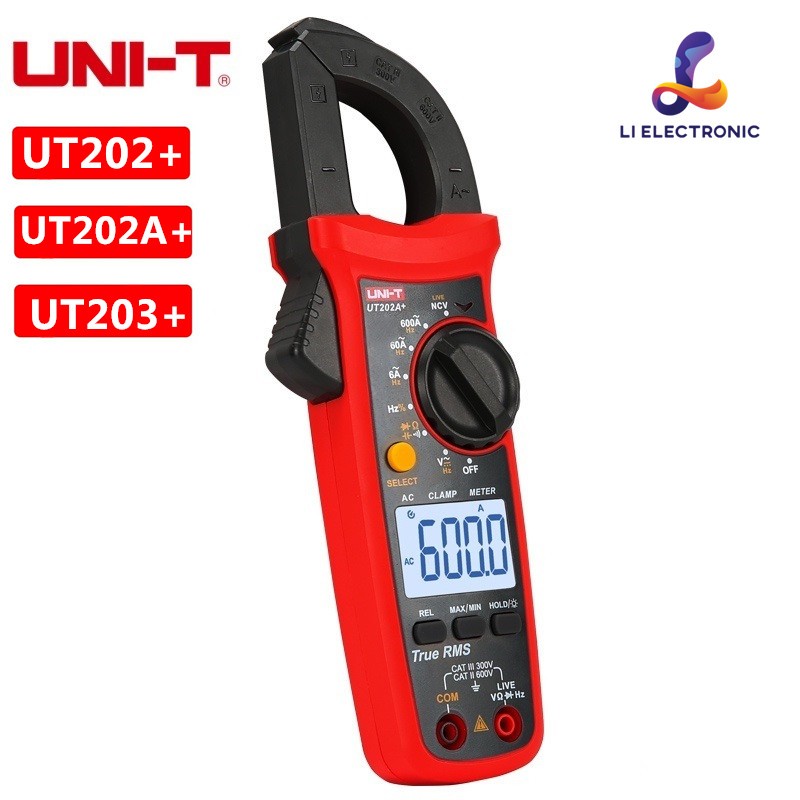 แท้  ส่งจากไทย  UNI-T UT202+ UT203+ UT202A+ เก็บข้อมูลแรงดันไฟฟ้ากระแสสลับ DC / AC 600A แรงดันกระแสไฟ AC Digital Clamp M